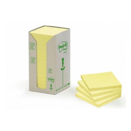 CF16POST-IT RICICL 654-1T GIALLO (91315)