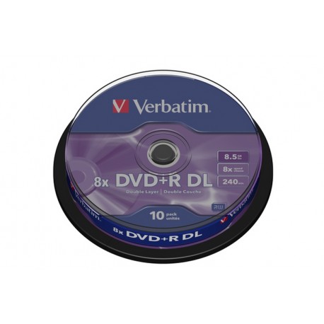 SPINDLE 10 DVD+R D.LAYER 8.5GB 8X S (43666/10)