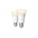 HUE WHITE 2 X LAMP E27 9.5W DLC (929001821605)