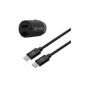 KIT USB-C CAR CHARG+USB-C CABLE 20W (CCMINITYPEC)