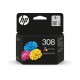 HP 308 TRI-COLOR ORIGINAL INK BLIST (7FP20UE301)